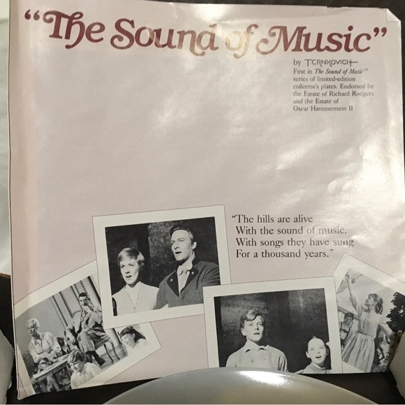 Collectible- The Sound of Music First Plate in Series. Knowles, 1986. Fine China - Picture 7 of 10
